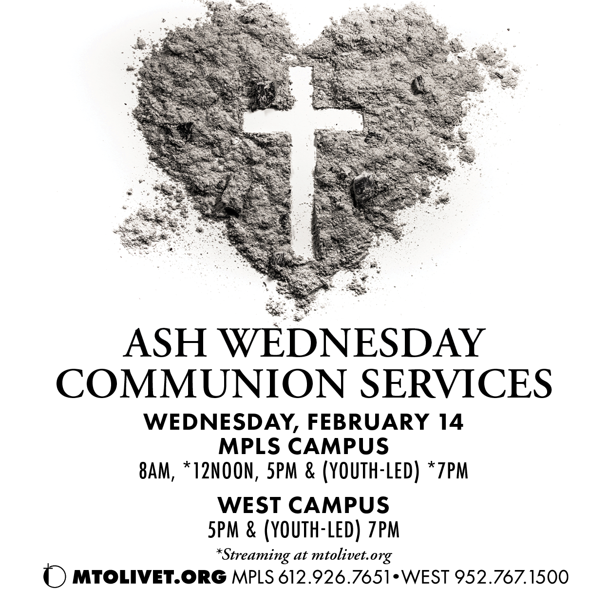 Ash Wednesday Communion Worship Mount Olivet